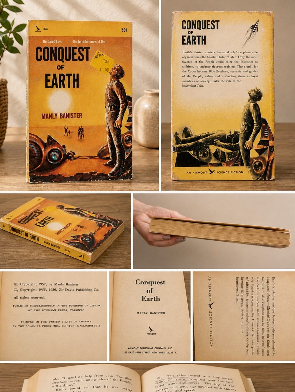 Vintage 1957 Conquest of Earth by Manly Banister – Airmont Science Fiction Paper